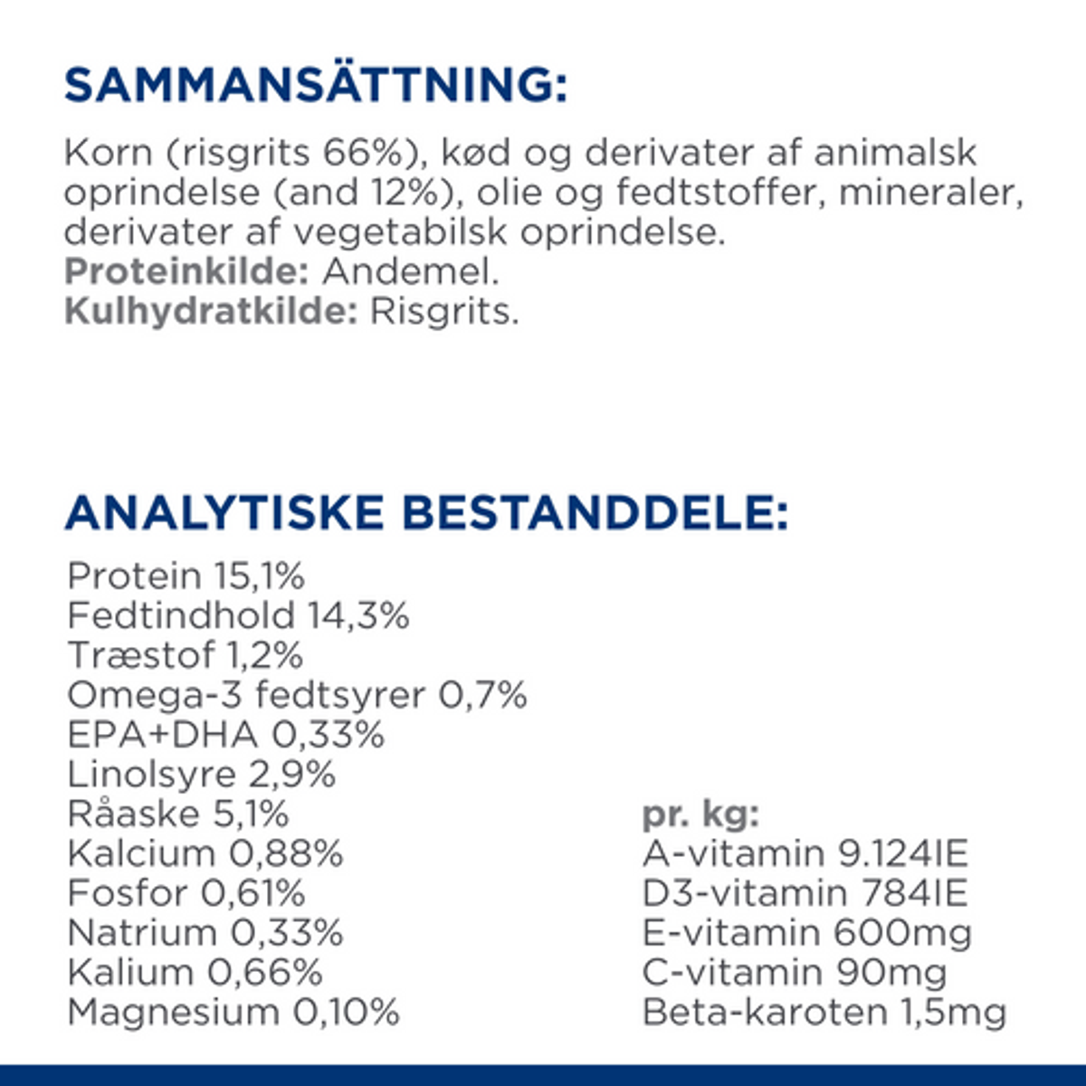 HPD-C D/D FOOD SENSITIVITIES